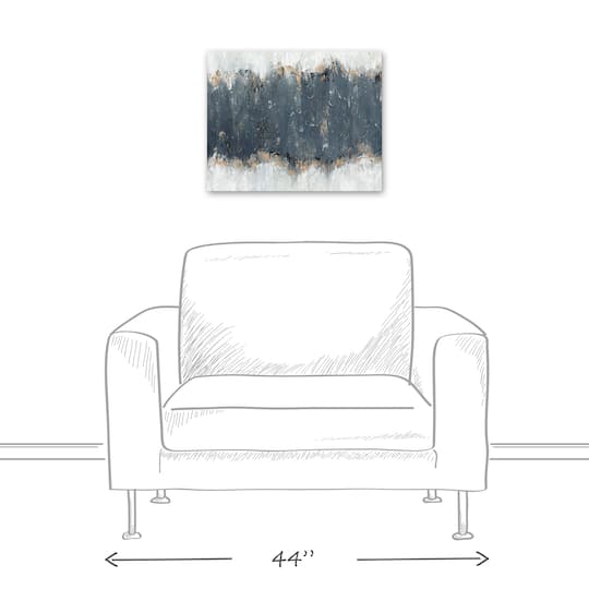 Charcoal Abstract 20" x 16" Canvas Wall Art